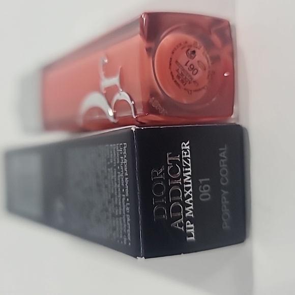 NIB 💚 Dior 061 POPPY CORAL Addict Lip Maximizer Plumping Gloss✔️ NEW IN BOX - Picture 4 of 6